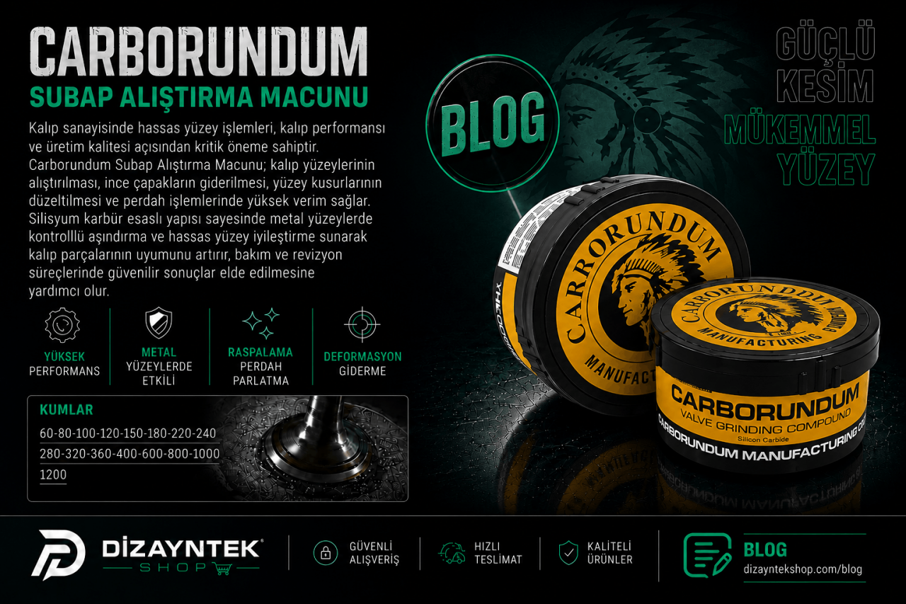 Carborundum Subap Alıştırma Macunu ile Kalıplarda Hassas Yüzey İşlemleri