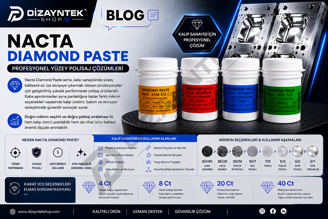 Nacta Diamond Paste (Elmas Pastaları) ile Kalıp Polisajında Kusursuz Yüzey Kalitesi