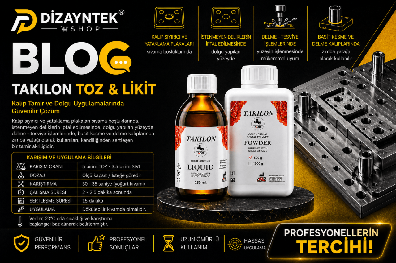 Takilon Toz & Likit Nedir? Kalıp Tamir ve Dolgu Uygulamalarında Profesyonel Çözüm