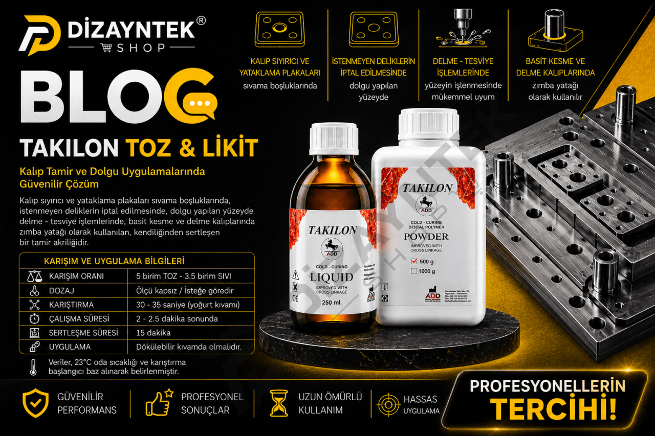Takilon Toz & Likit Nedir? Kalıp Tamir ve Dolgu Uygulamalarında Profesyonel Çözüm