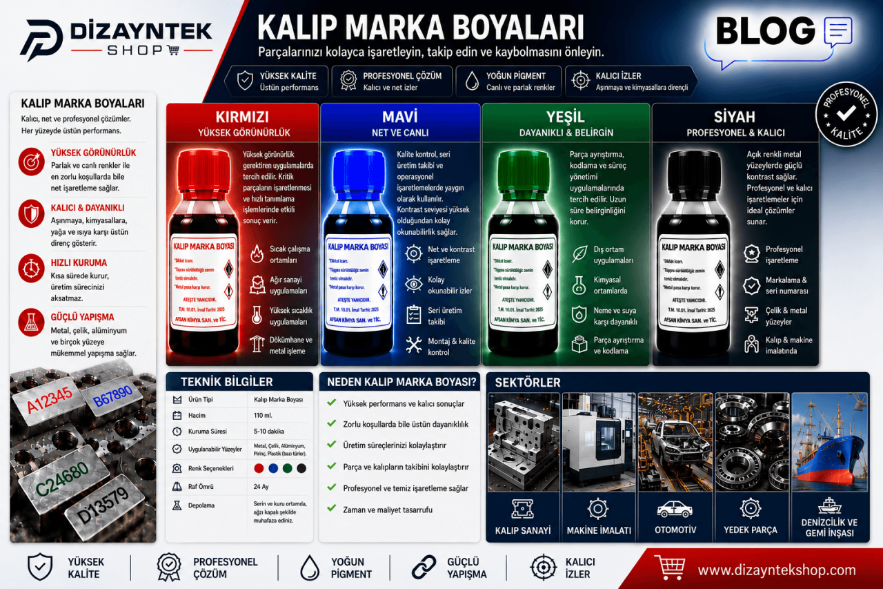 Kalıp Marka Boyası Nedir? Kullanım Alanları, Renkleri ve Teknik Özellikleri
