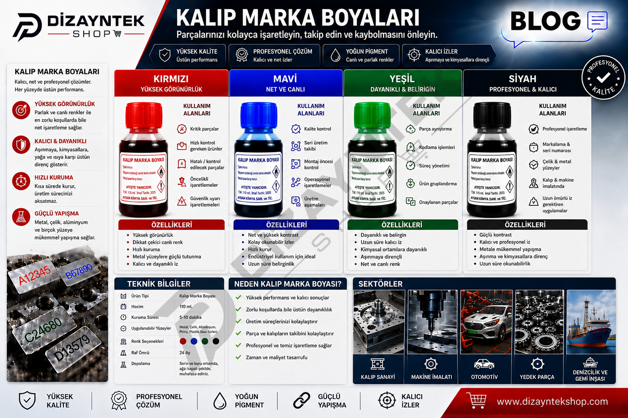 Kalıp Marka Boyası Nedir? Kullanım Alanları, Renkleri ve Teknik Özellikleri