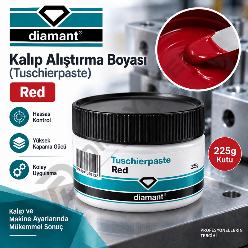 Kalıp Alıştırma Boyası Kırmızı 225 Gr - Diamant