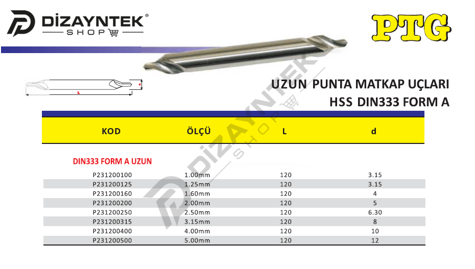 Uzun Punta Matkap Ucu – PTG
