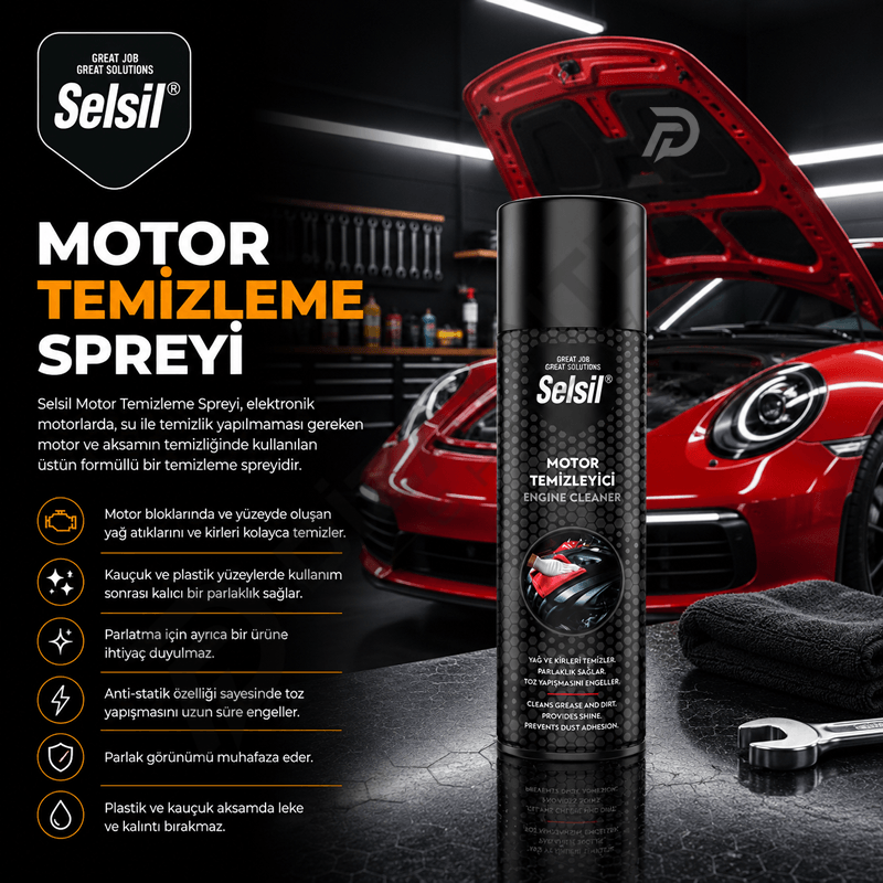 Motor Temizleyici Sprey 500ml - Selsil