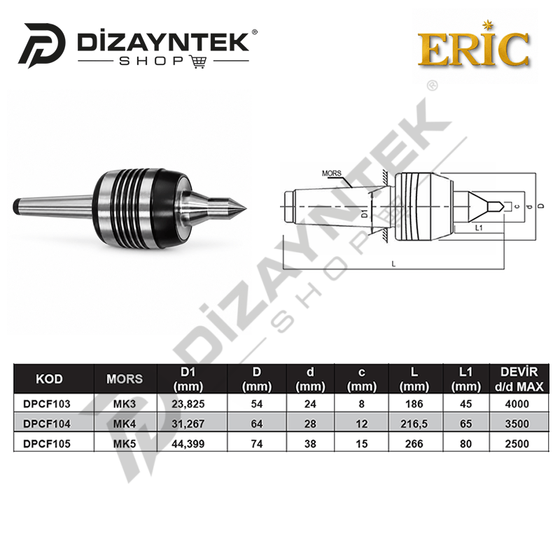 CNC Döner Punta İnce Uçlu - ERİC