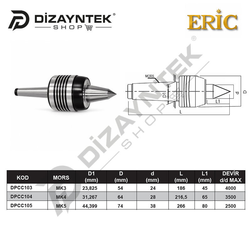 CNC Döner Punta Uzun Uçlu - ERİC