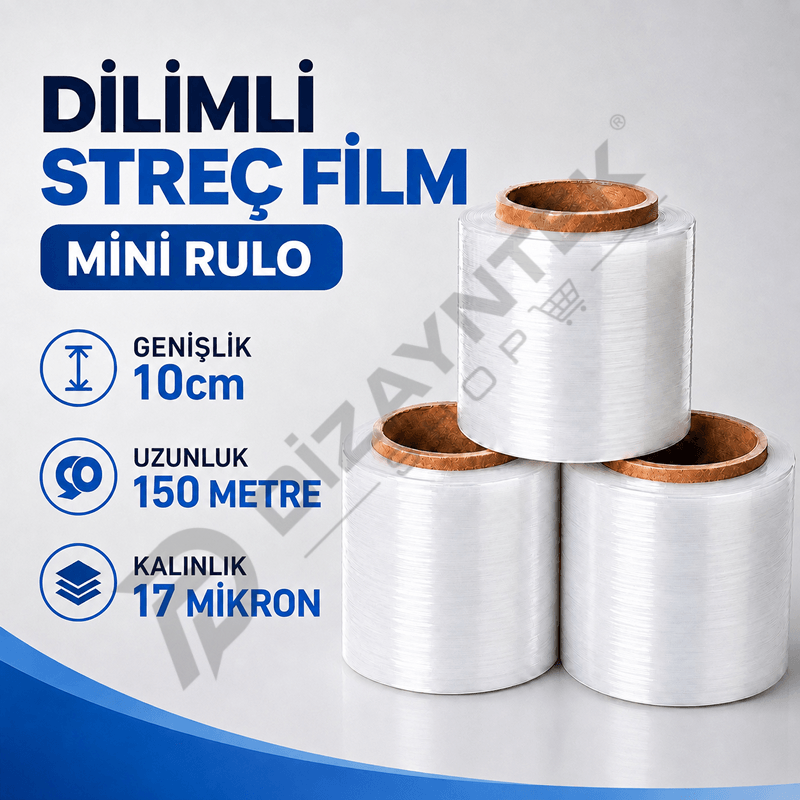 Dilimli Streç Film 10cm x 150m - 17 mikron