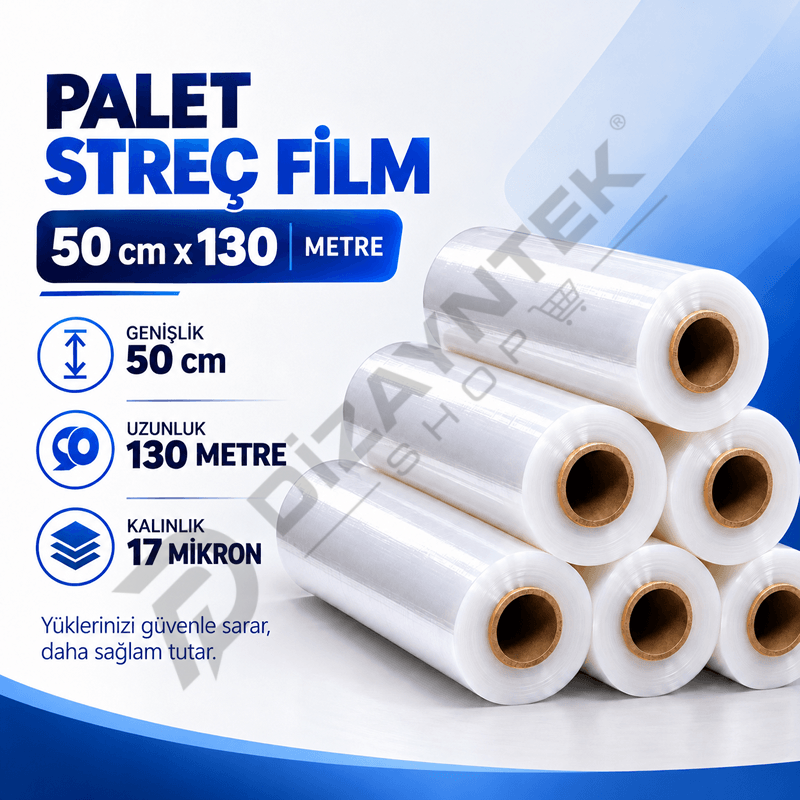 Palet Streç Film 50cm x 130m - 17 Mikron