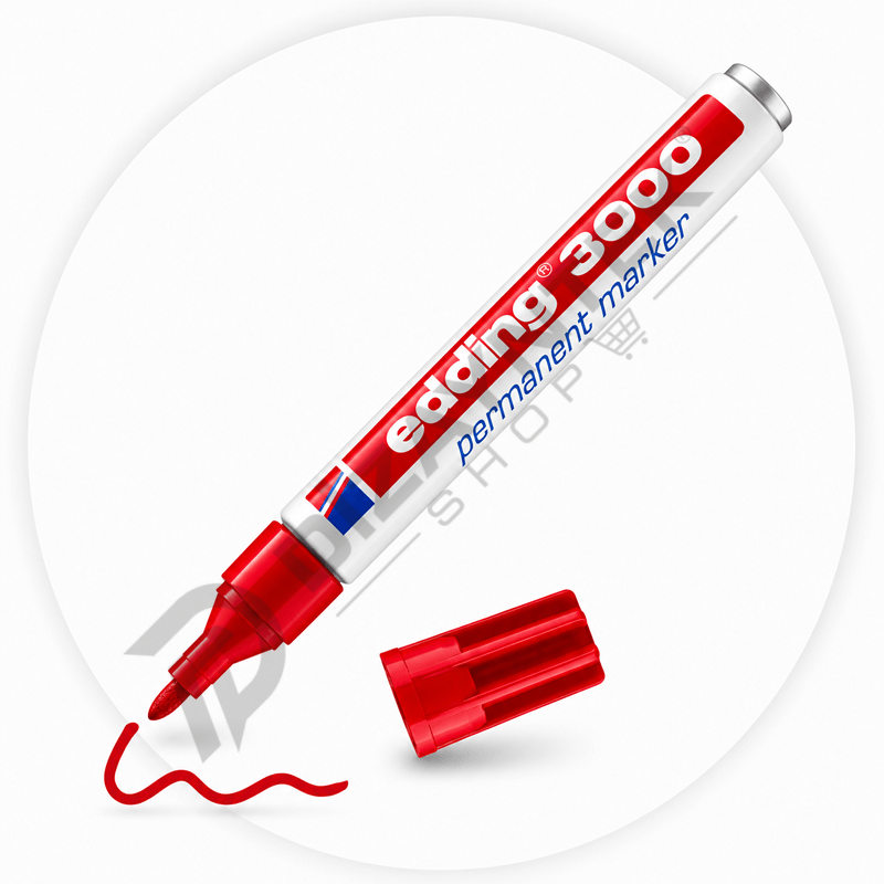 Edding 3000 Permanent Marker Kalem Kırmızı