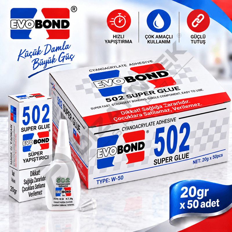 Evobond 502 Süper Yapıştırıcı 20 Gr