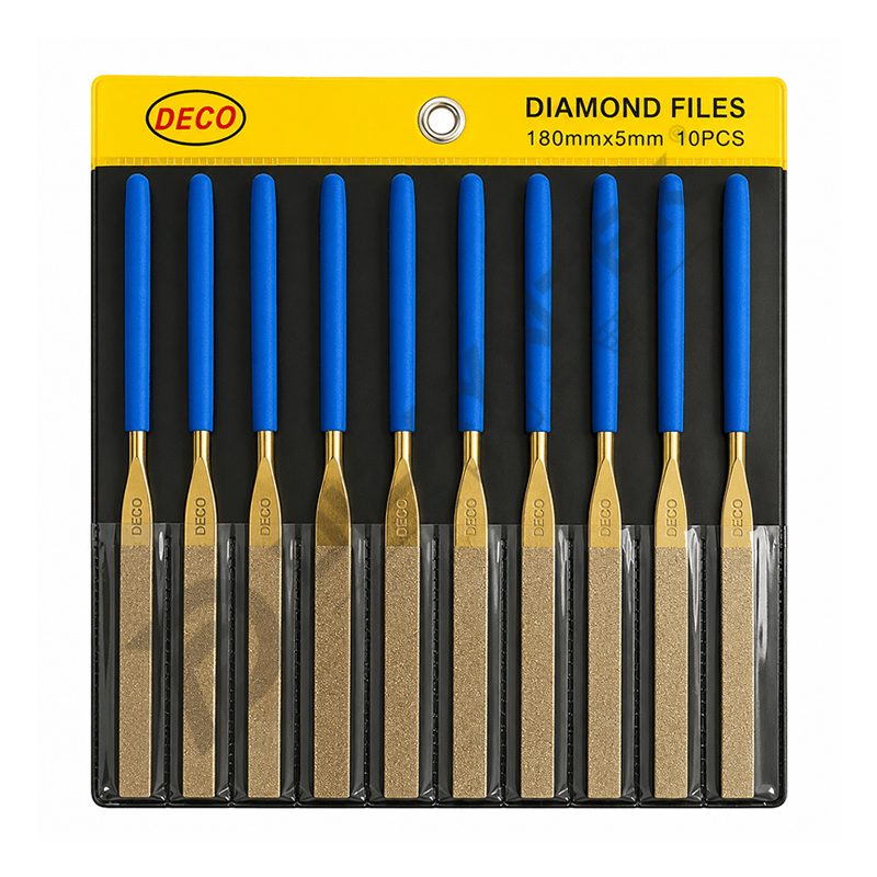 TiN Kaplı Elmas Eğe Seti 5x180mm - Deco