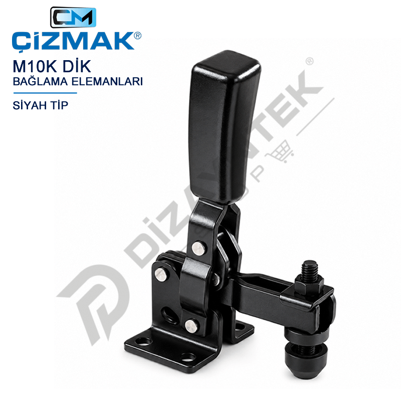 Siyah Tip Dik Bağlama Elemanı M10K - Çizmak
