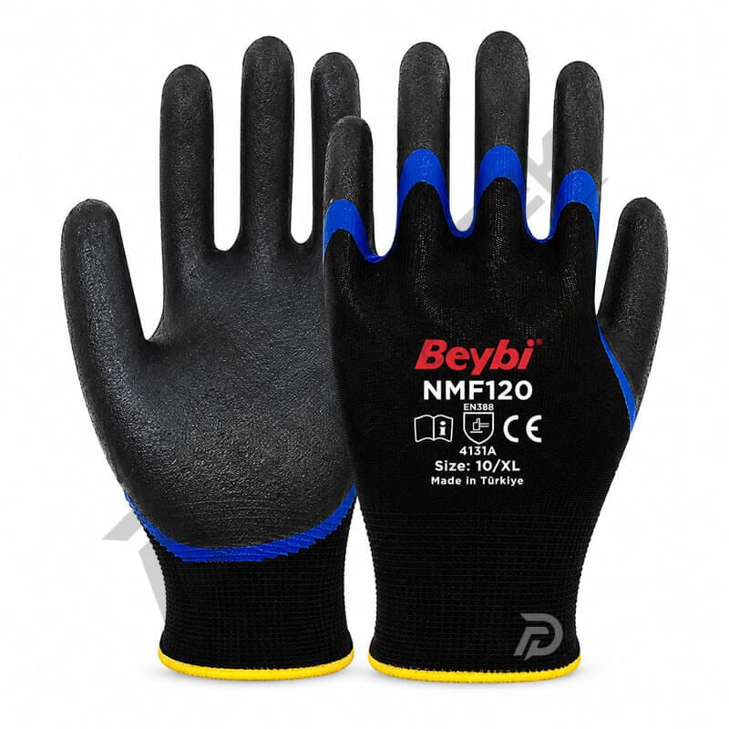 NMF120 Mikro Köpük Nitril Kaplı Polyester Örgü Eldiven - Beybi