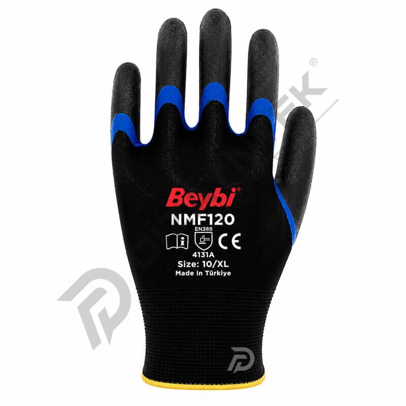 NMF120 Mikro Köpük Nitril Kaplı Polyester Örgü Eldiven - Beybi