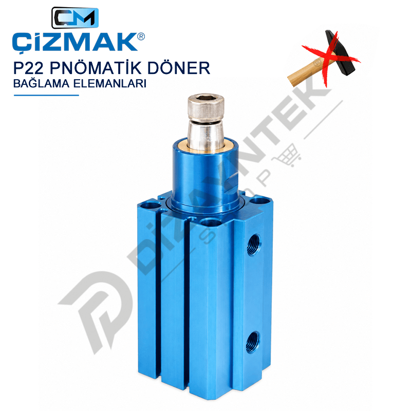 Pnömatik Döner Bağlama Elemanı P22 - Çizmak