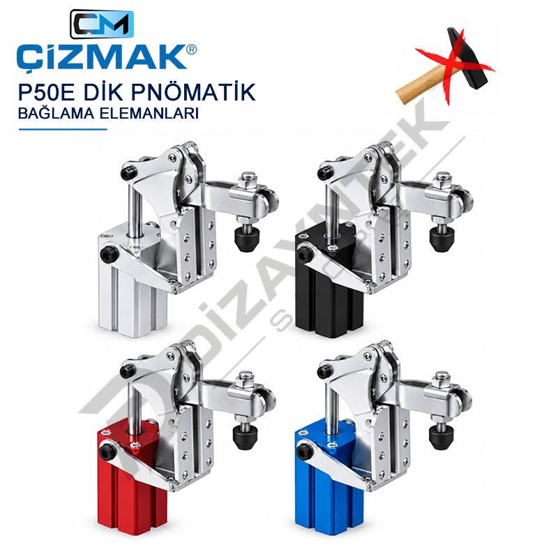 Dik Pnömatik Bağlama Elemanı P50E - Çizmak