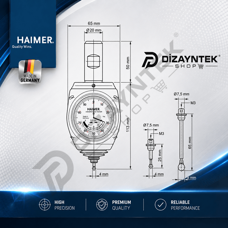 Mekanik 3D Tester ve Yedek Uçları - Haimer