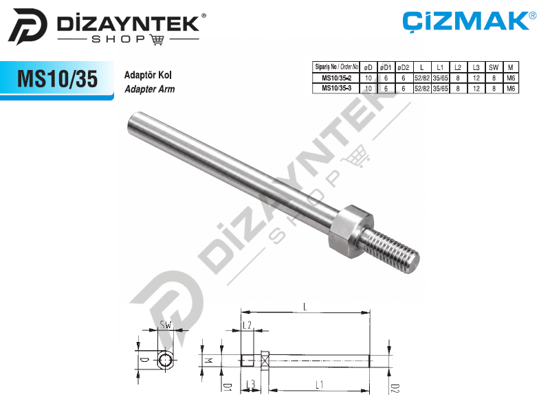 Adaptör Kol MS10/35 - Çizmak