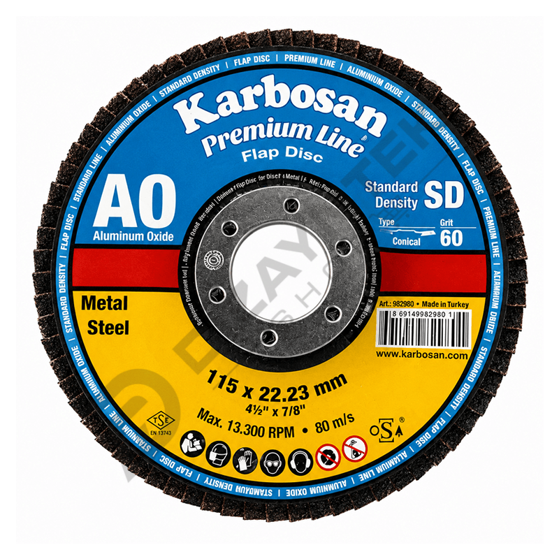 Flap Disk Zımpara 115x22,23mm - Karbosan 60