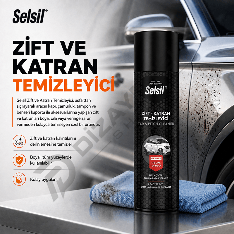 Zift ve Katran Temizleyici 500ml - Selsil