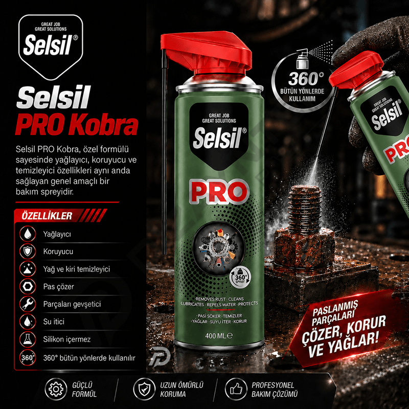 Pas Sökücü Pro Çok Amaçlı Yağlayıcı 400ml - Selsil