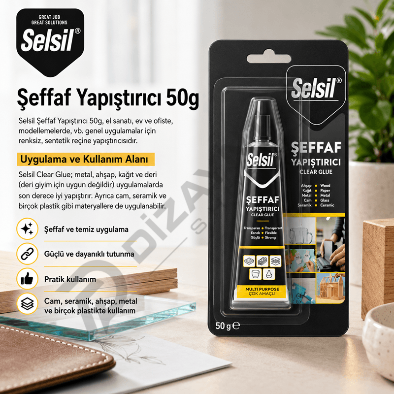 Şeffaf Yapıştırıcı 50gr - Selsil