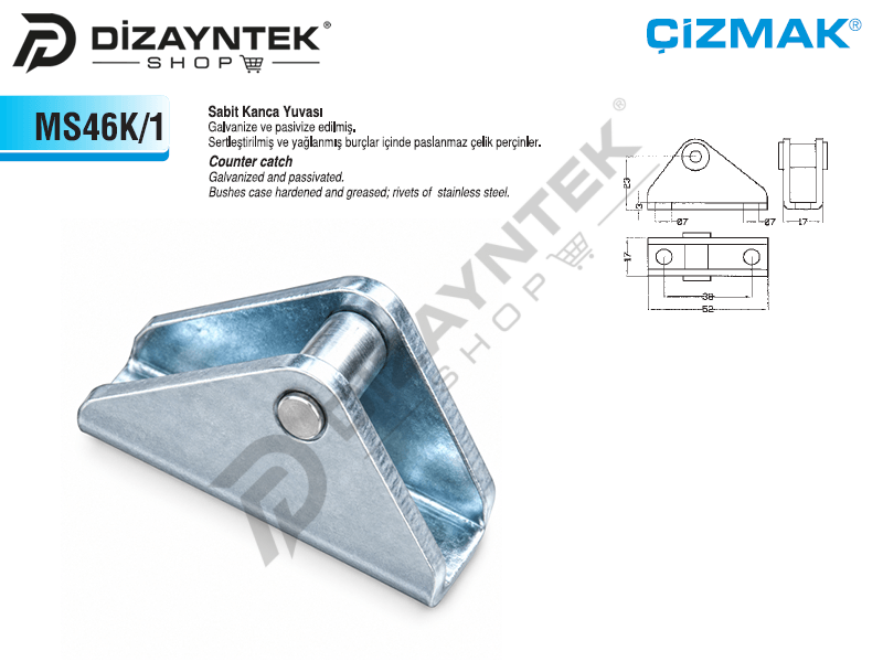 Sabit Kanca Yuvası MS46K/1 - Çizmak