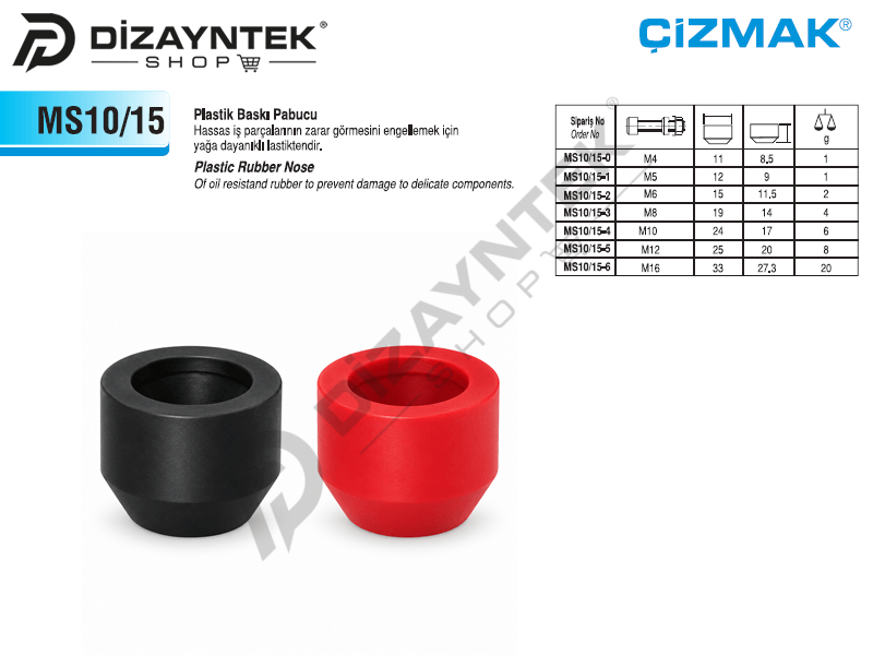 Plastik Baskı Pabucu MS10/15 - Çizmak