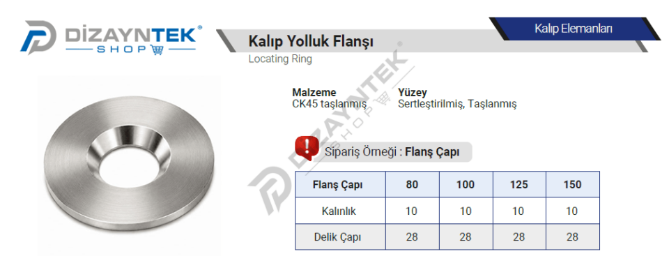 Kalıp Yolluk Flanşı İnce Tip