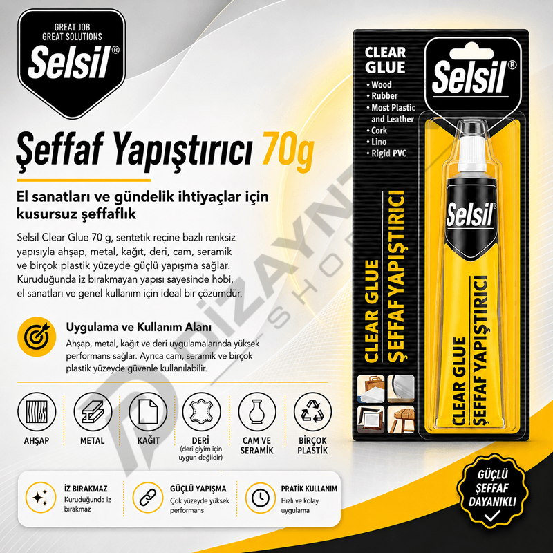 Şeffaf Yapıştırıcı 70gr - Selsil