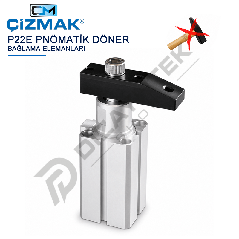 Pnömatik Döner Bağlama Elemanı P22E - Çizmak