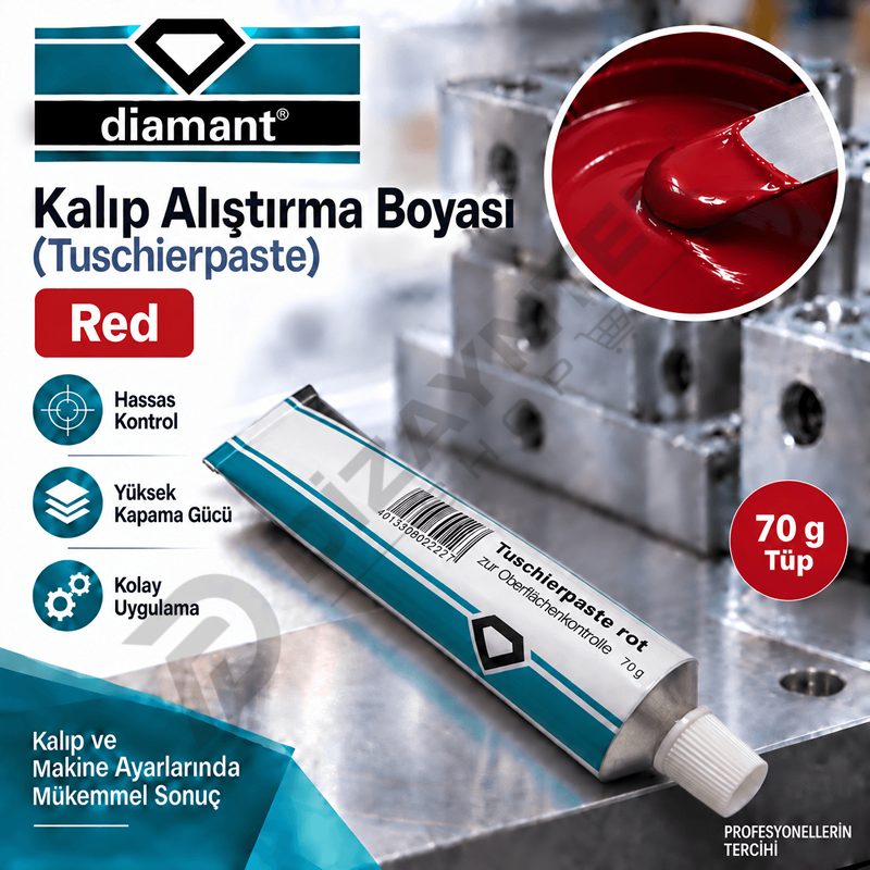 Kalıp Alıştırma Boyası Kırmızı 70 Gr - Diamant