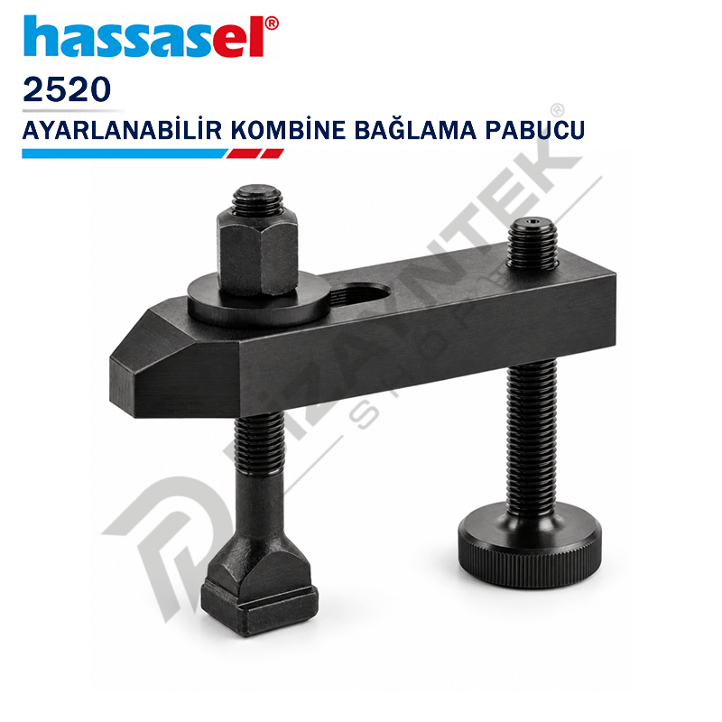 2520 Ayarlanabilir Destek Civatalı Kombine Bağlama Pabucu - Hassasel