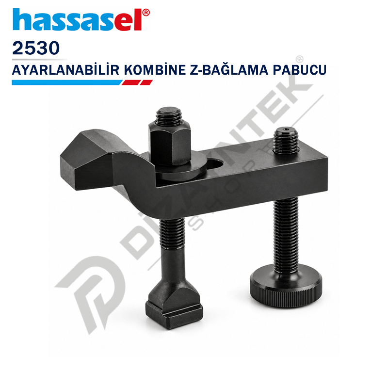 2530 Ayarlanabilir Destek Civatalı Kombine Bağlama Z Pabucu - Hassasel