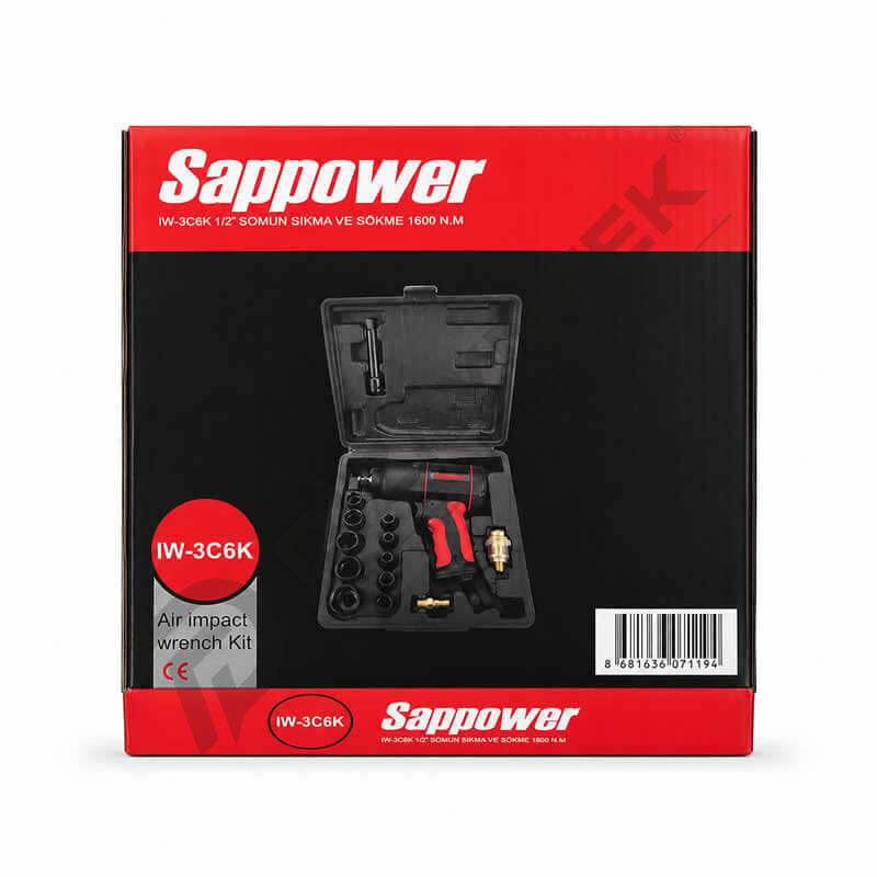 Havalı Sökme ve Sıkma Seti IW-3C6K 1/2” - Sappower