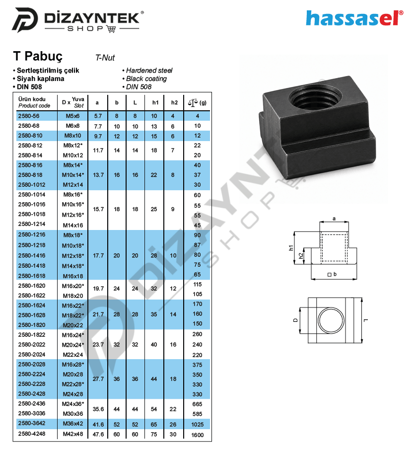 2580 T-Pabuç - Hassasel