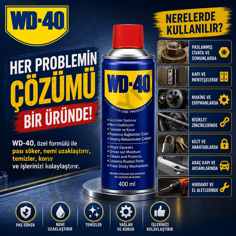 WD-40 Çok Amaçlı Bakım Spreyi 400 ml - Henkel