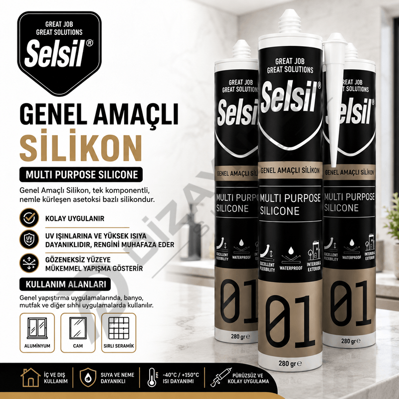 Genel Amaçlı Silikon 240ml – Selsil